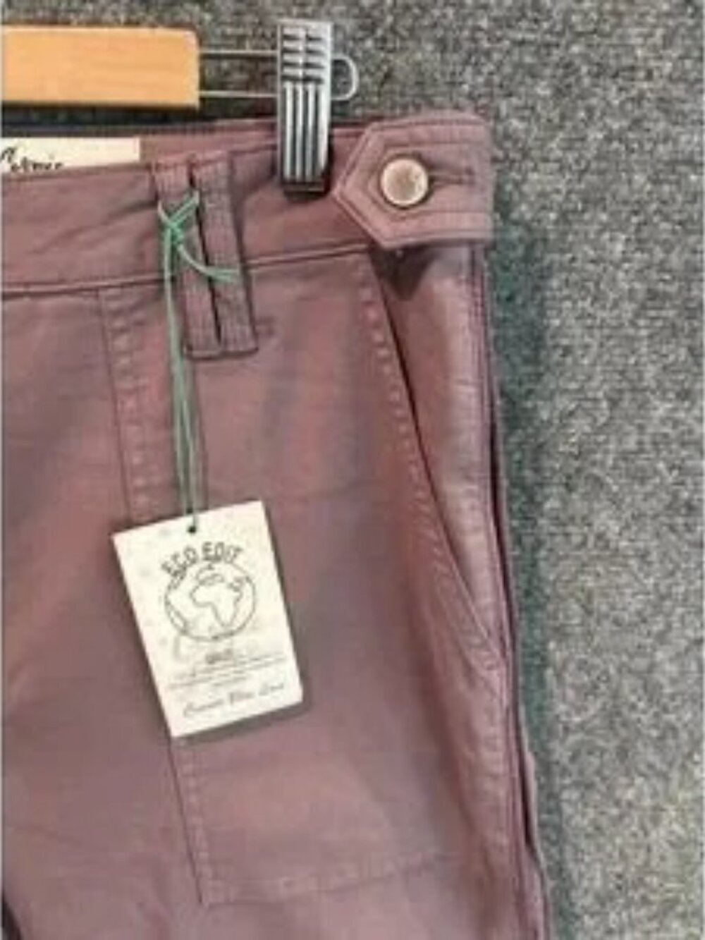 Men's Burgundy Slim Fit Chino - Picture 2 of 7